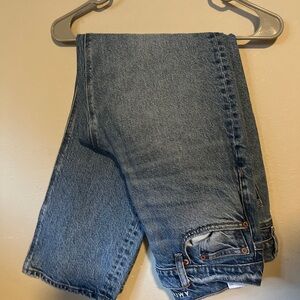 American Eagle Super High Rise Ankle Straight Jeans